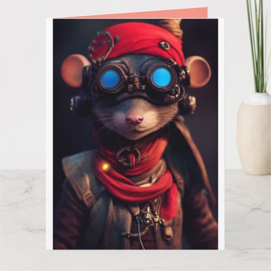 CYBER PUNK CARTES DE SALUT D'ANNIVERSAIRE (Devant)