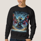 Cyber Samurai Eagle Sweatshirt T-Shirt Design. (Devant)