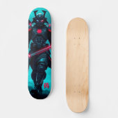 Cyber Samurai Skateboard : Futuristic Fusion Art (Recto)