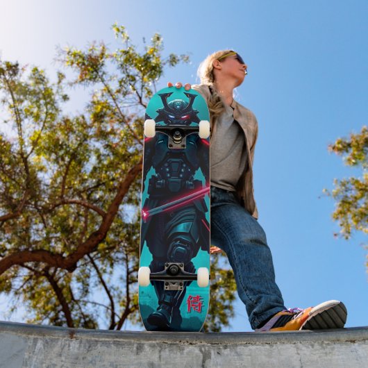 Cyber Samurai Skateboard: futuristische fusiekunst Skateboard (Buiten 1)
