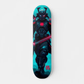 Cyber Samurai Skateboard: futuristische fusiekunst Skateboard (Voorkant)