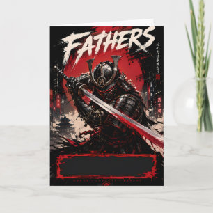 Cyber Samurai Vader Verjaardagskaart Kaart