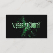Cyber Security Analyst Modern Green Minimalist Visitekaartje (Voorkant)