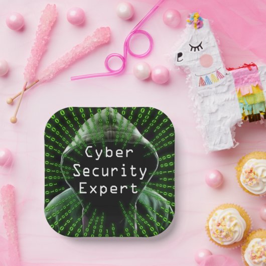 Cyber Security Business Expert Papieren Bordje (Feest)