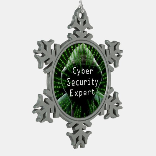 Cyber Security Business Expert Tin Sneeuwvlok Ornament (Links)