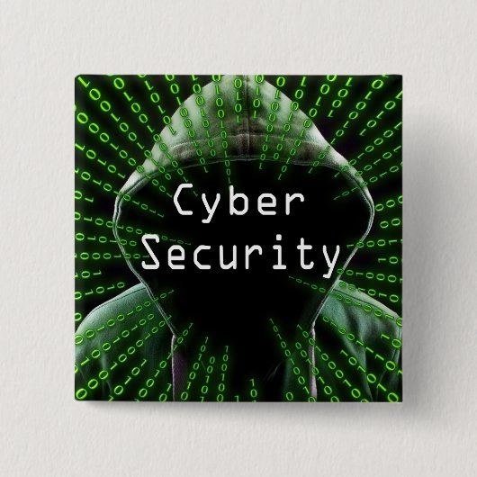 Cyber Security Business Vierkante Button 5,1 Cm (Voorkant)