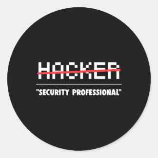 Cyber Security Computer Hacker Ronde Sticker
