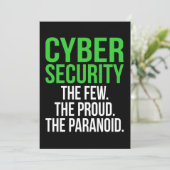 Cyber Security Computer IT Tech Software Kaart (Staand voorkant)