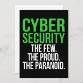 Cyber Security Computer IT Tech Software Kaart (Voorkant / Achterkant)