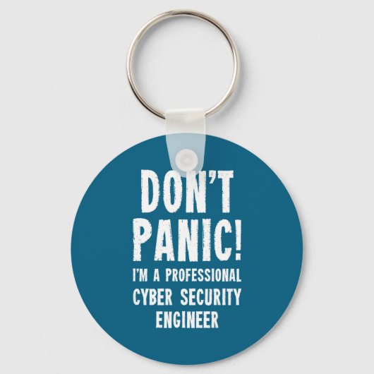Cyber Security Engineer Illustratie Sleutelhanger (Voorkant)