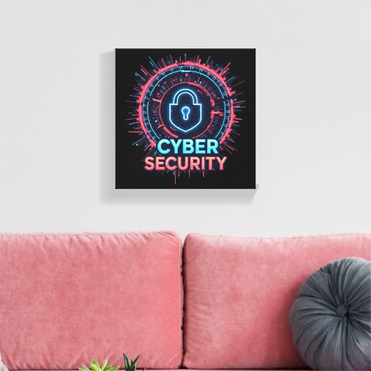 Cyber Security Expert Canvas Muurkunst Afdruk (Insitu (Woonkamer))
