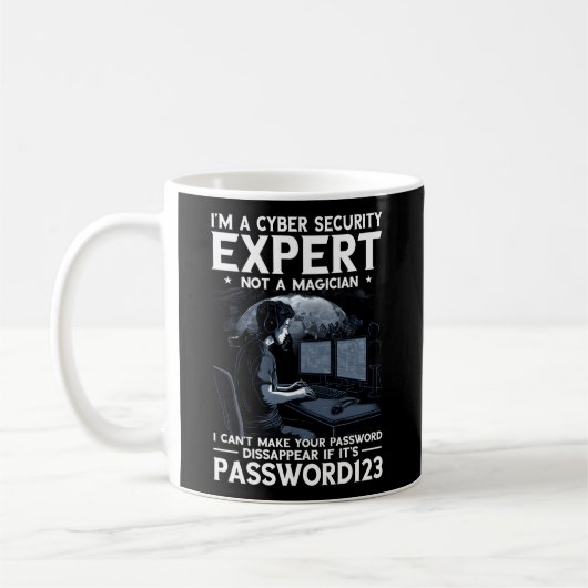 Cyber Security Expert voor White Hacker en Cyber W Koffiemok (Links)