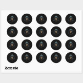 Cyber Security Expert voor White Hacker en Cyber W Ronde Sticker (Vel)