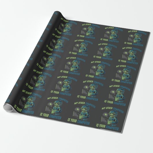 Cyber Security Hacker Computer Admin Programmer Cadeaupapier (Uitgerold)