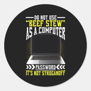 Cyber Security Hacker en Cyber Security Profession Ronde Sticker
