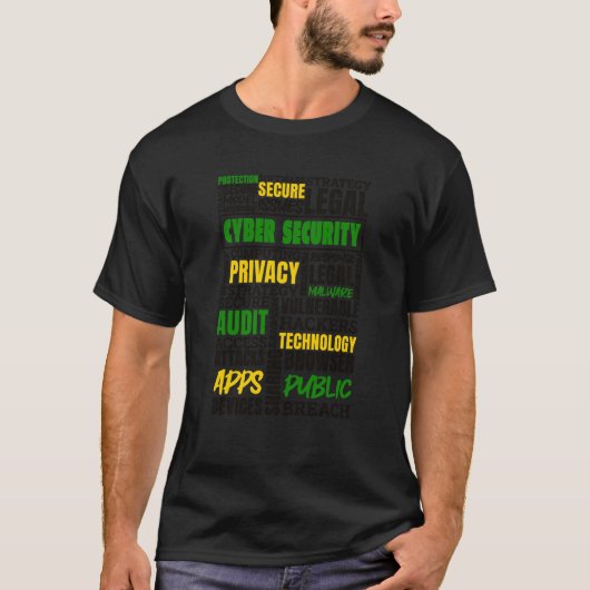 Cyber Security Hackers Secure Privacy Hacker IT Ha T-shirt (Voorkant)