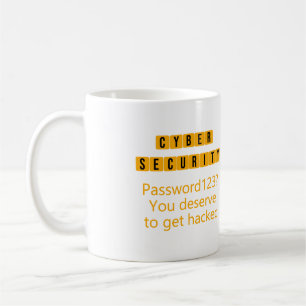 Cyber Security Password 123 - Beveiligingscitaten Koffiemok