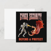 Cyber Security Ridder Draak Verdediging (Voorkant / Achterkant)