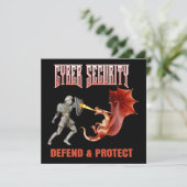 Cyber Security Ridder Draak Verdediging (Staand voorkant)