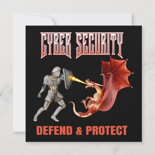 Cyber Security Ridder Draak Verdediging (Voorkant)