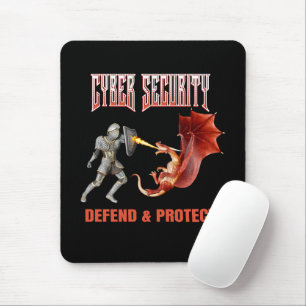 Cyber Security Ridder Draak Verdediging Muismat
