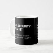 Cyber Security Specialist Funny Computer Nerd Koffiemok (Voorkant links)