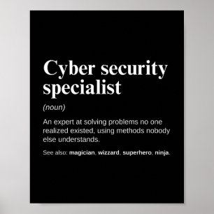 Cyber Security Specialist Grappig Analist Werk Poster