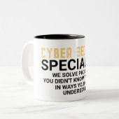 Cyber Security Specialist Know Tweekleurige Koffiemok (Voorkant links)
