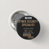 Cyber Security Specialist Ronde Button 3,2 Cm (Voorkant /achterkant)