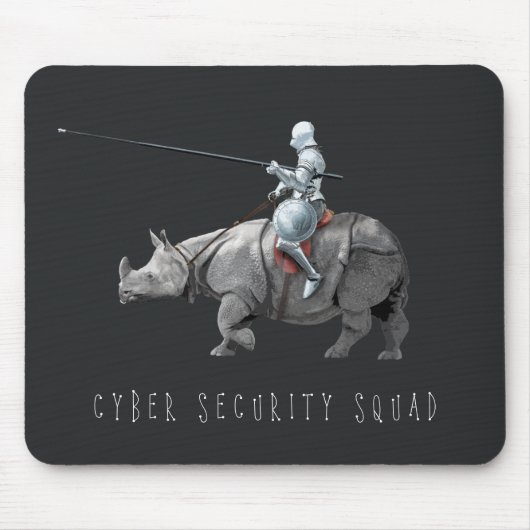 Cyber Security Squad armor shield knight rhino Muismat (Voorkant)
