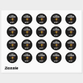 Cyber Security Stop op Computer Programmer te klik Ronde Sticker (Vel)