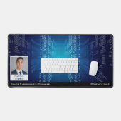 Cyber Security Tech Blue Business Photo Desk Mat (Clavier et souris)