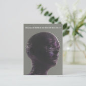 Cyber Skull Binary Hello Future Technology Design  Feestdagenkaart (Staand voorkant)