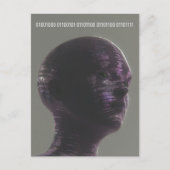 Cyber Skull Binary Hello Future Technology Design  Feestdagenkaart (Voorkant)