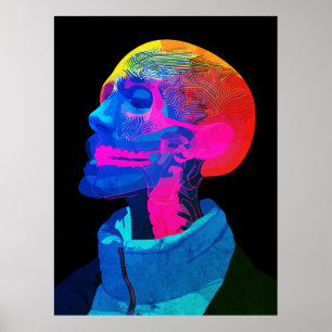 Cyber Skull – Futuristische Anatomie Kunst Poster