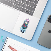 Cyber Snow Sticker (Laptop met iPhone)