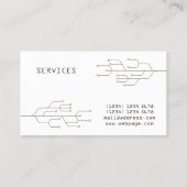 Cyber tech art sjabloon visitekaartje (Achterkant)