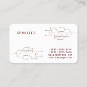 Cyber tech art sjabloon visitekaartje (Achterkant)