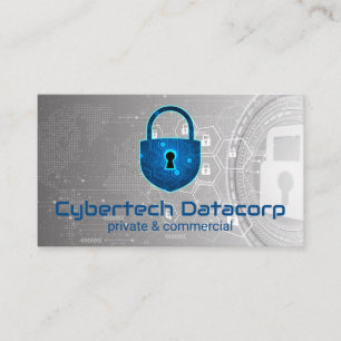 Cyber Tech Slotlogo Beveiliging Visitekaartje