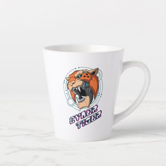 Cyber Tiger | Latte Mug (Droite)