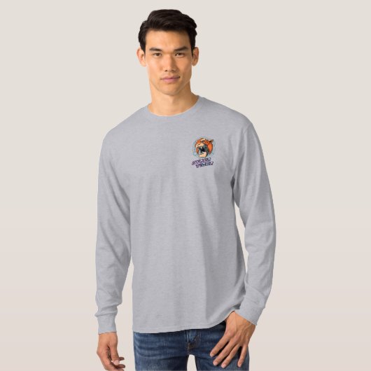 Cyber Tiger | Mannen lange hoes T-shirt (Voorkant volledig)