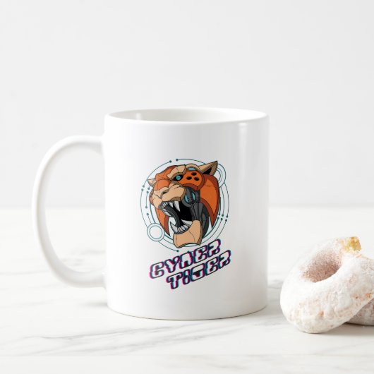 Cyber Tiger | Mug classique #11 (Avec donut)