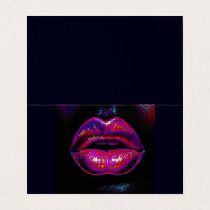 Cyber Venus Lips – Kleurrijk Lips Portret Visitekaartjes