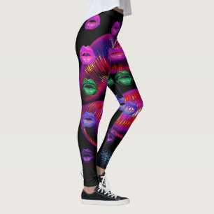 Cyber Venus Lips - My Lips R 4 U. vermenigvuldigd. Leggings
