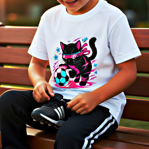 Cyber Voetbal Kat Liefhebber Geschenk Futuristisch T-shirt