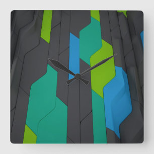 Cyber Wall Vierkante Wandklok Klok