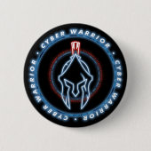 CYBER WARRIOR BADGE SEAL RONDE BUTTON 5,7 CM (Voorkant)