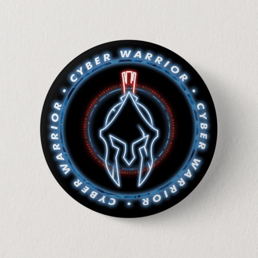 CYBER WARRIOR BADGE SEAL RONDE BUTTON 5,7 CM (Voorkant)