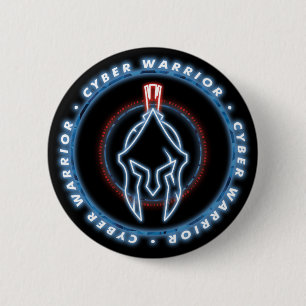 CYBER WARRIOR BADGE SEAL RONDE BUTTON 5,7 CM