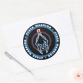 CYBER WARRIOR BADGE SEAL RONDE STICKER (Envelop)
